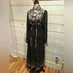 Traina Boutique Vintage Teal Traina maxi dress floral small, see photos